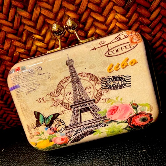 Handbags - Cute Paris motif clutch bag